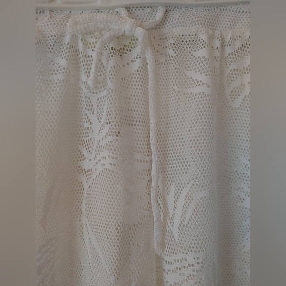 NWT! Sandiva White Palm Mesh Wide Leg Beach Pants ~ Size XL - Picture 4 of 8